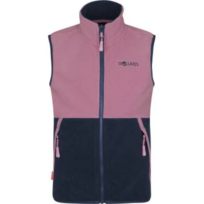 TROLLKIDS Детски поларен елек Trollkids Kid's Kjerag Vest Fleece vest - Mauve / Navy - размер 104 (EU) (703-4667-0313)