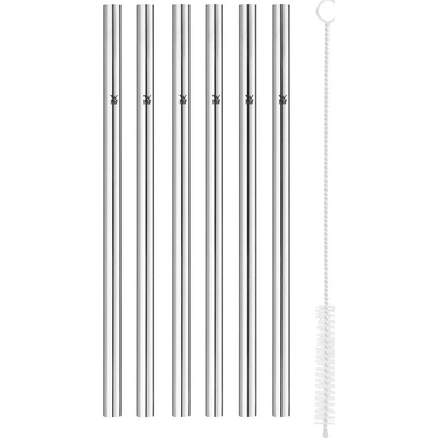 WMF Nerezová brčka 18 cm 6 ks kartáček