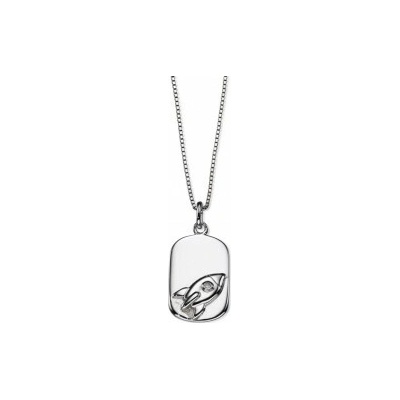 D for diamond Strieborný náhrdelník P4440