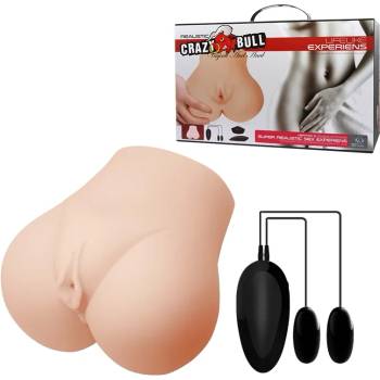 Image 1 of Реалистичен мастурбатор с вибрации, вагина и анус - Crazy Bull 11 (DEBRA01374)