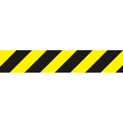 Bezpečnostní značky DT048A 56x10cm fólie Žlutočerné šrafování levé