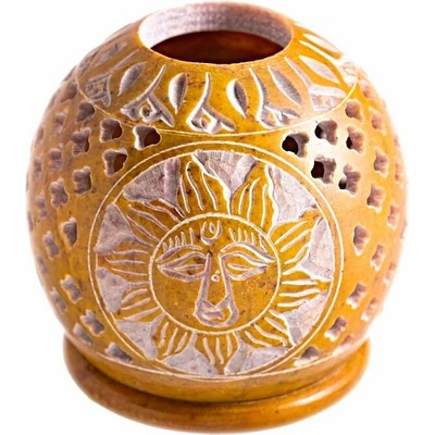 Nefertitis Svícen na čajové svíčky Zlaté slunce NF44357 - 7 x 7 cm