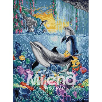 Milena Style Гоблен с щампа Делфини без конци