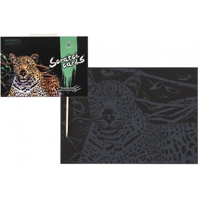 SMT Creatoys Škrabací obrázok farebný Gepard 40,5x28,5cm A3 v sáčku