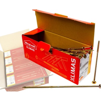 Klimas Wkret-Met TX 6x220mm - 1 Kartón (4x100 ks) - Skrutky / Vruty do dreva so zapustenou hlavou, WKCS