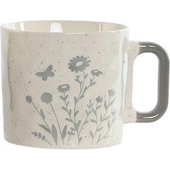 Item international Порцеланова чаша с цветя и сива дръжка, 400мл (1074)