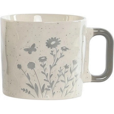 Item international Порцеланова чаша с цветя и сива дръжка, 400мл (1074)