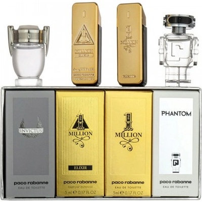 Paco Rabanne Комплект за мъже Paco Rabanne Collection Mini - Eau de Toilette 3x5 мл + Parfum 5 мл