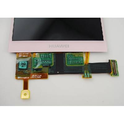 Huawei Ascend P6 LCD displej + dotyk + predný kryt Pink