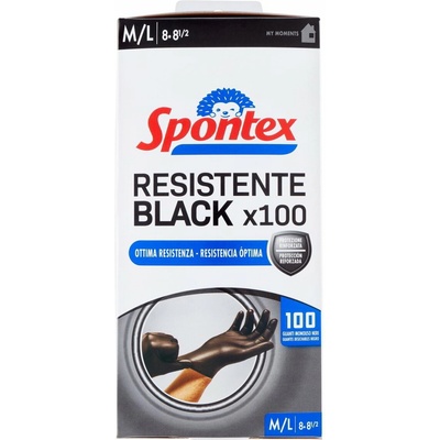 Spontex ochranné čierne M/L 100ks