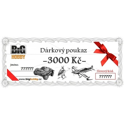 Dárkový poukaz v hodnotě 3000,-Kč