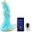 HISMITH WDA021-M Wildolo Dragon Wolf Fat Realistic Girthy Massive Colorful Dildo Vibrator with App 21.5cm Turquoise