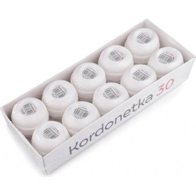 Příze Kordonetka 20 g Varianta: 8002/30 bílá, Balení: 10 ks