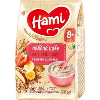 Hami mliečna so 7 obilninami s banánom a jahodami 210 g