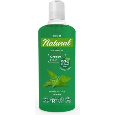 Арома Шампоан aroma natural ЗА МАЗНА КОСА С ЕКСТРАКТ ОТ Коприва 400 мл (А-Е91001)