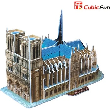 CubicFun 3D пъзел с 40 части CubicFun - Notre Dame de Paris (Франция)