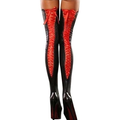 Erotic Stockings Sexy pančuchy so šnurovačkou modrá