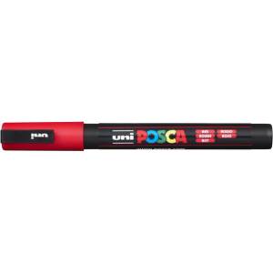 uni Декоративен маркер, 0, 9-1, 3 мм, UNI "Posca PC-3M", червен 284679000 (284679000)