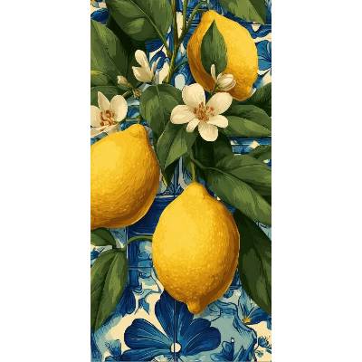 Takoy Panel na ušití rychleschnoucí osušky 80x160 citron Sicílie