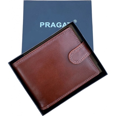 Pragati Fashion pánská kožená s přezkou brown RFID secure