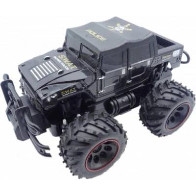 Rayline RC policajné auto S.W.A.T. Rock Crawler 2WD 1:16 čierne RTR
