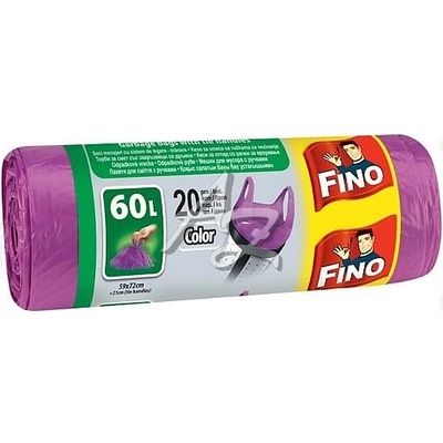 Fino sáčky do koše HDPE 20ks 60l 15µm Fialové