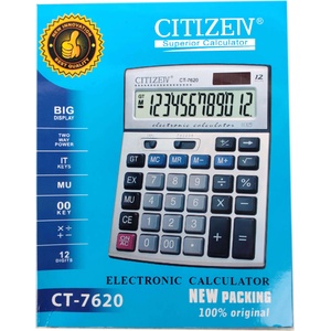  Калкулатор Цитизен Citizen CT - 7620 с 12 цифри и двойно захранване Калкулатори