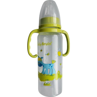 Baby Bruin dojčenská fľaša s úchytkami zelená 240 ml