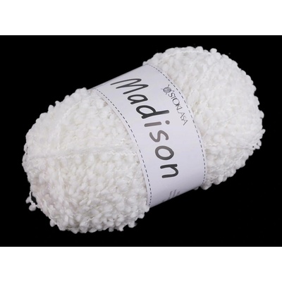 Pletací příze nopková Madison 100 g Varianta: 1 bílá, Balení: 1 ks 58806/150562/271511