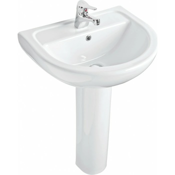 OLSEN SPA - Nástenné umývadlo COMPACT 55 - Polostĺp k umývadlu - Bez, Stĺp k umývadlu - Bez stĺpu OLKGKO04LVB01