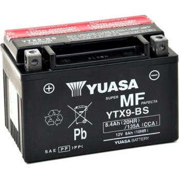 Image 1 of YUASA AGM 12V 8Ah left+ YTX9-BS