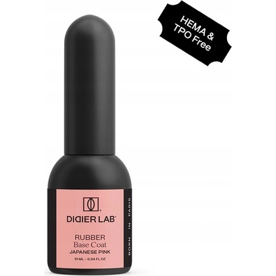 Didier Lab Kaučuková báze pod hybridní laky, Japanese Pink, 10 ml