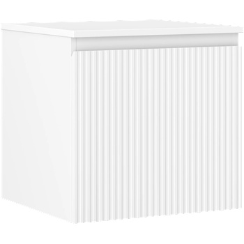 Mexen Rivel шкаф за баня с плот 50 см, 1 чекмедже, релефен, бял мат - 91A20-05047-1-BFC01 (91A20-05047-1-BFC01)