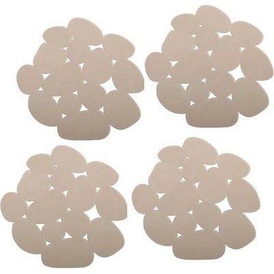 MSV sada 4 protiskluzových podložek GALETS, ve tvaru oblázků béžová 12 x 13 cm – Zboží Dáma