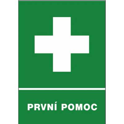 CERVA 12405 T. / Bezpečnostní tabulka "PRVNÍ POMOC" - 30x21 cm