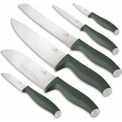 Sada nožů nerez 6 ks Matte Green Collection BH-3138
