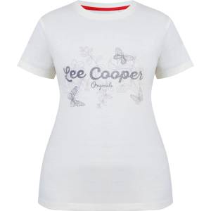 Lee Cooper Дамска тениска Lee Cooper LeeCooper Classic T Shirt Ladies - Cream