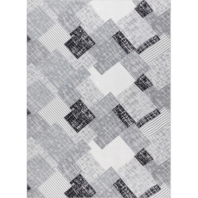 Najkoberce Sample REMI geometrický sivý / čierny