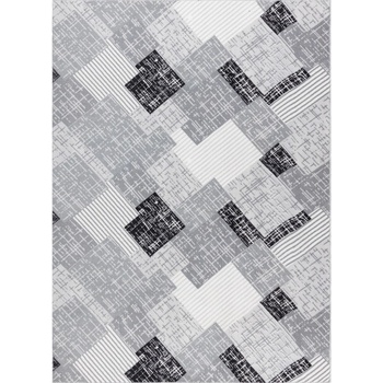 Najkoberce Sample REMI geometrický sivý / čierny