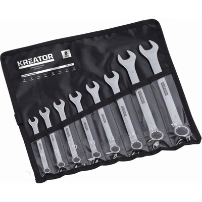 Kreator sada klíčů očko/otevřený 8-19 mm 8ks v kapse KRT500011