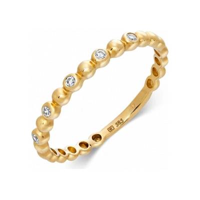 Sofia zlatý prsteň so zirkónmi CAMR89563A-2mm-CZ-YG