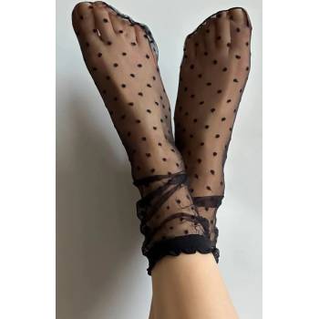 Veneziana Vzorované silonkové ponožky scarlett černá