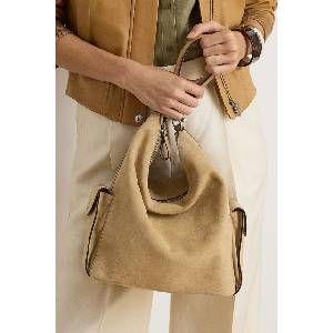 Ralph Lauren чанта tote дамска от велур (431P15636)
