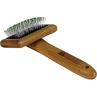 Bamboo Groom jemný kartáč s nerezovými hroty Finišák malý