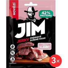 Jim Jerky hovězí s příchutí slaniny 3 x 23 g