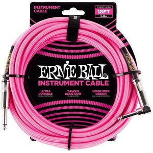 Ernie Ball P06083-EB Neon Pink 5, 5 m Директен - Ъглов Инструментален кабел (P06083)