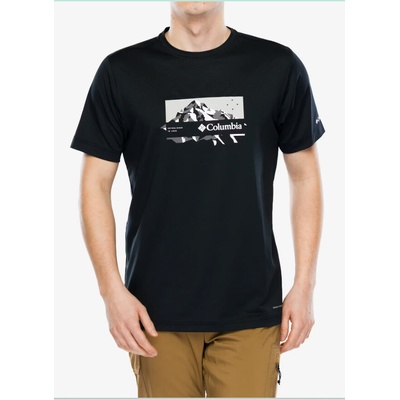 Columbia Ice Lake 2 SS Tee pánske tričko Black Peak Direction