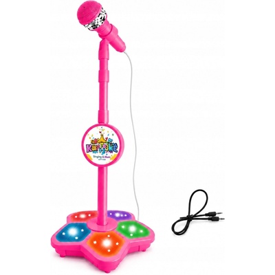 jojoy KIDKARA Karaoke sada s mikrofonem a stativem růžová