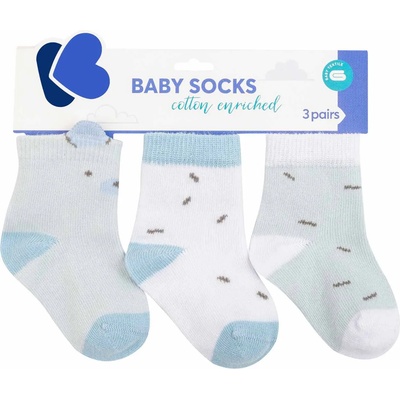 Бебешки чорапи с 3D уши KikkaBoo - Bear with me, 2-3 години, 3 чифта, Blue (31110010143)