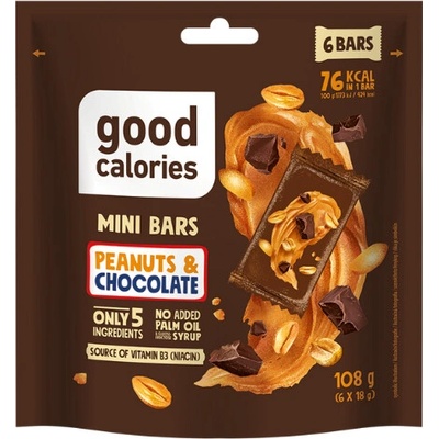 Good calories mini kocky peanuts a chocolate 6 x 18 g